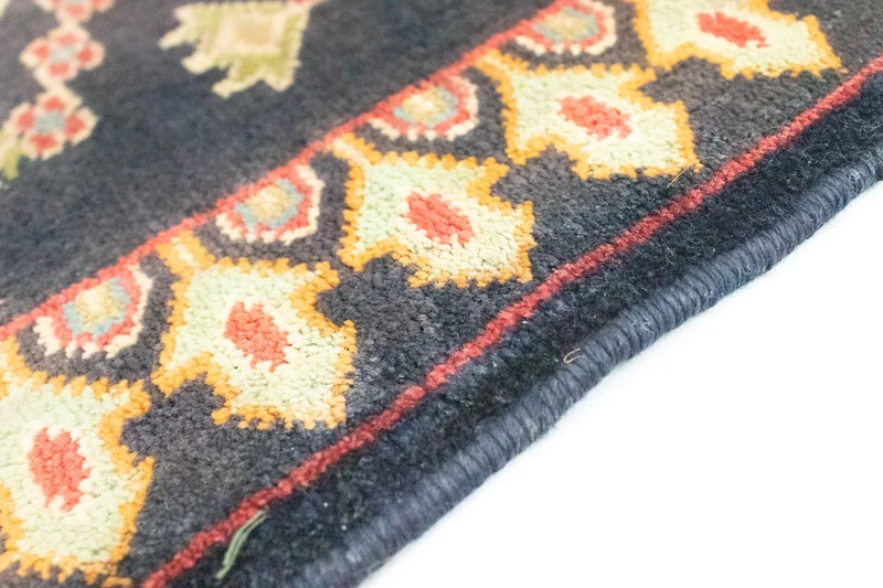 Turkaman Teppich 67x87cm - Orientteppich - dunkelblau