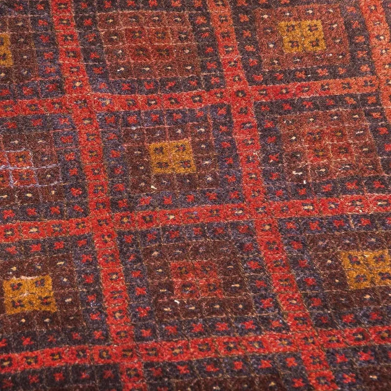 Kelim Afghan Teppich 118x139cm - braun