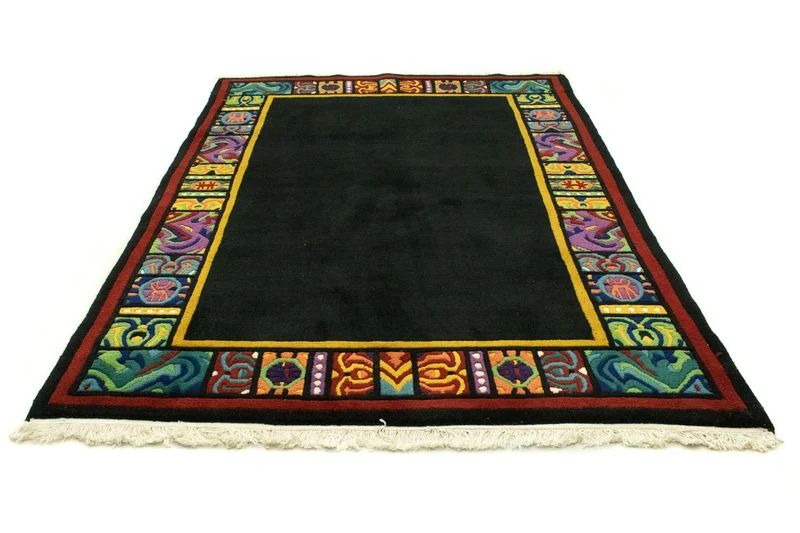 China Teppich 178x238cm - Orientteppich - schwarz