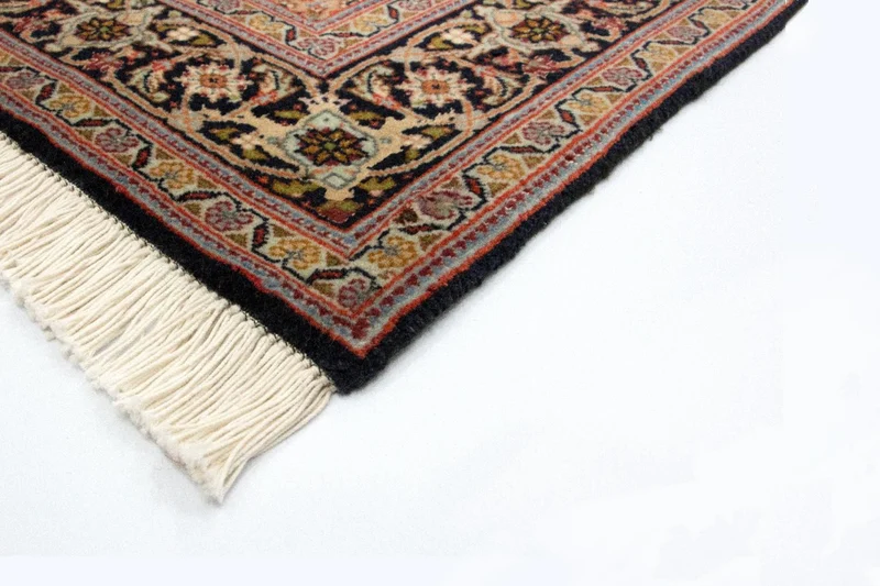 Täbriz - 50 Raj Teppich 101x146cm - Perserteppich - blau