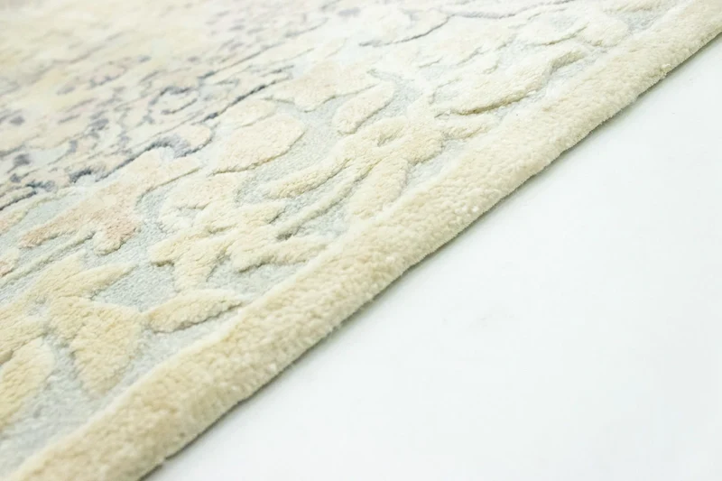 Designer Teppich 202 x 306 cm Wohnzimmer Teppich - beige