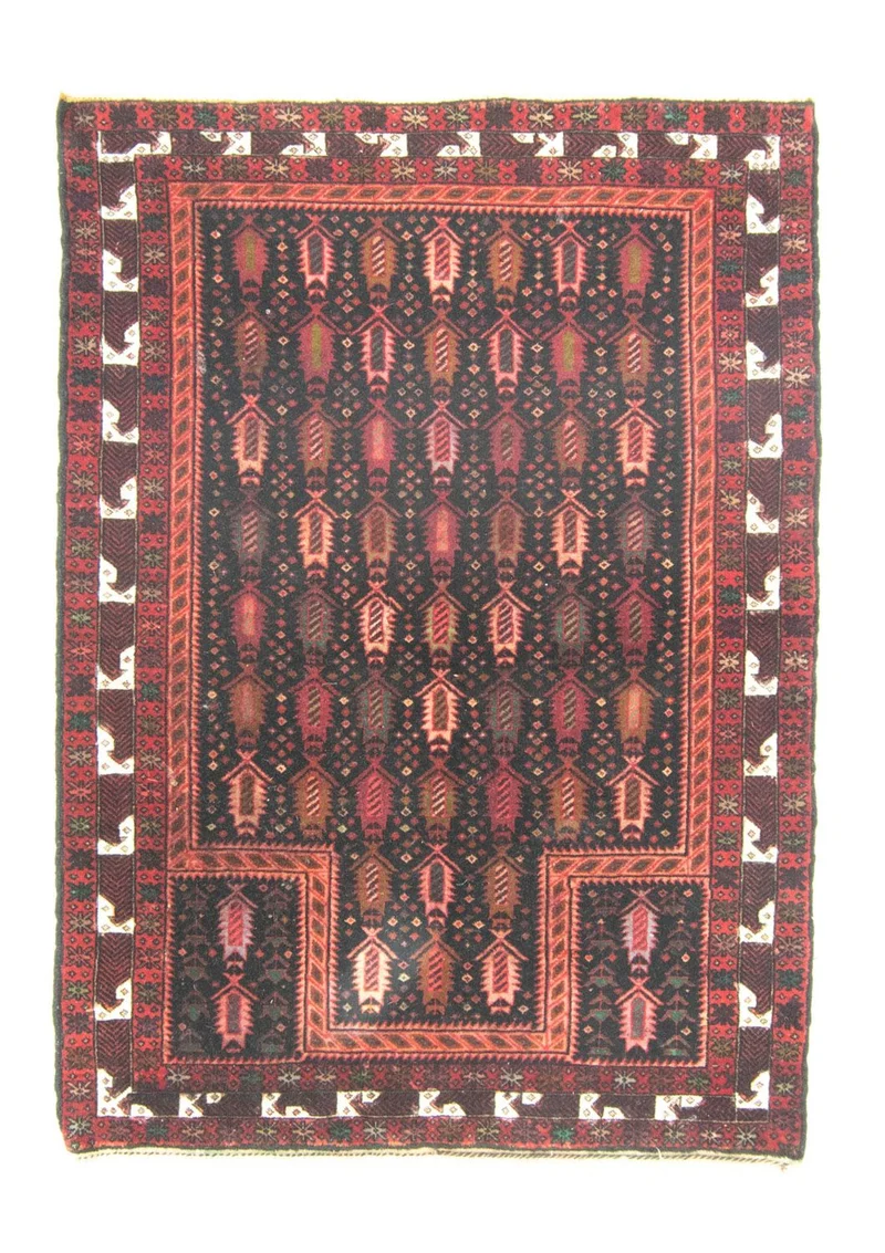 Belutsch Teppich 100x145cm - Orientteppich - blau
