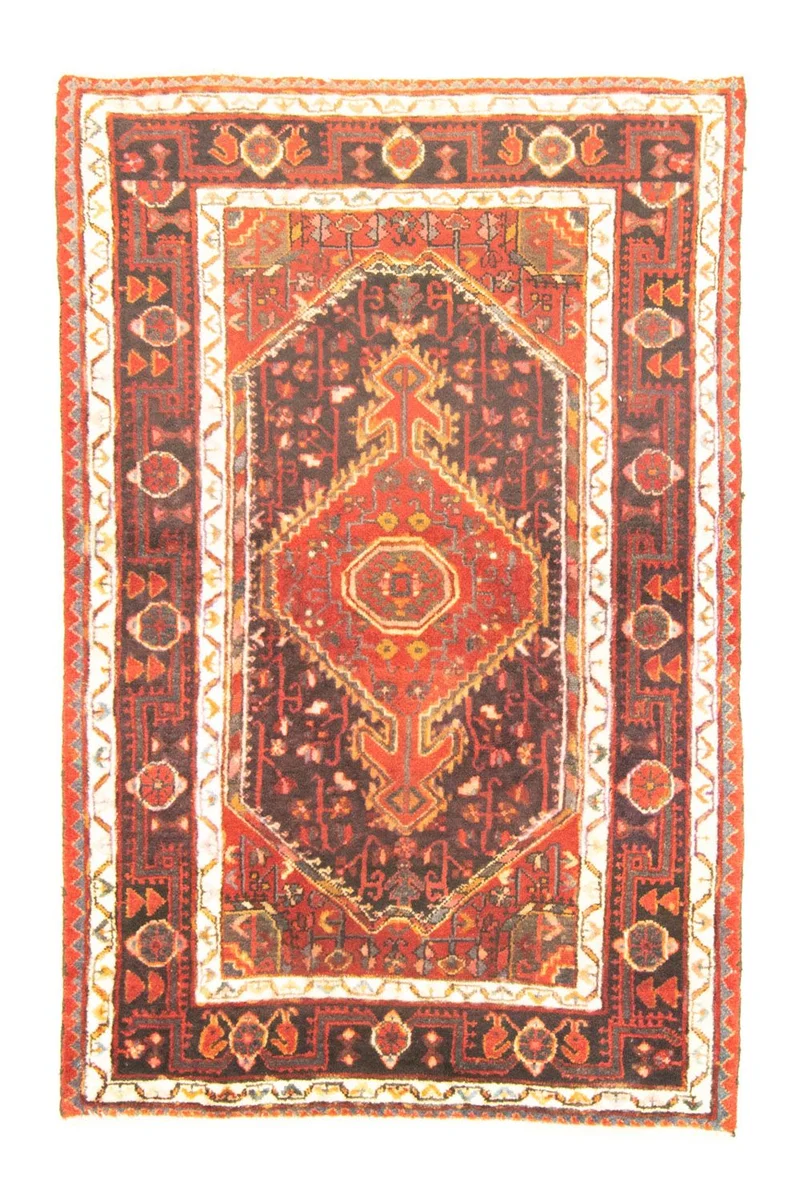 Hamadan Teppich 105x170cm - Perserteppich - braun