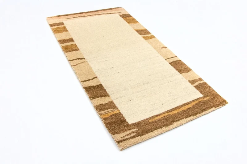 Gabbeh Teppich Indus 75x141cm - Wollteppich - beige