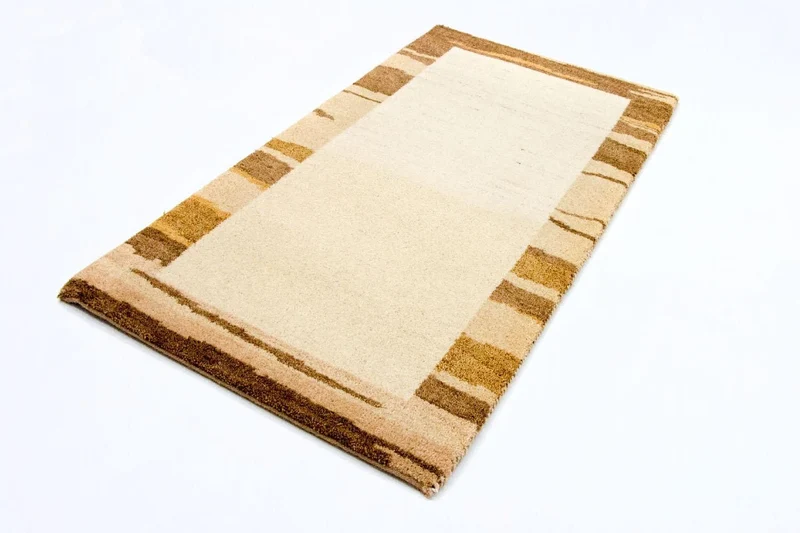Gabbeh Teppich Indus 75x141cm - Wollteppich - beige