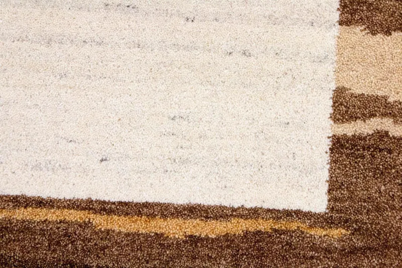 Gabbeh Teppich Indus 75x141cm - Wollteppich - beige
