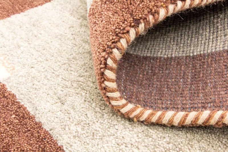Gabbeh Teppich Indus 72x135cm - Wollteppich - beige