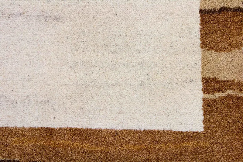 Gabbeh Teppich Indus 72x142cm - Wollteppich - beige