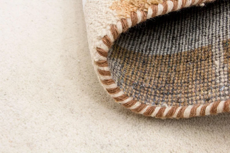 Gabbeh Teppich Indus 72x142cm - Wollteppich - beige