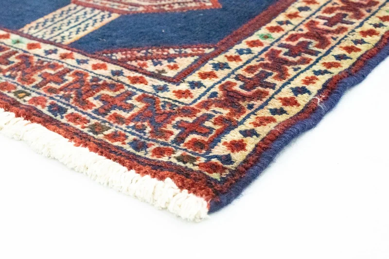 Turkaman Teppich 63x83cm - Orientteppich - blau