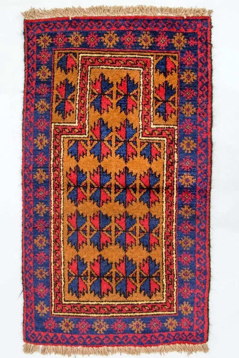 Belutsch Teppich 75x135cm - Orientteppich - orange