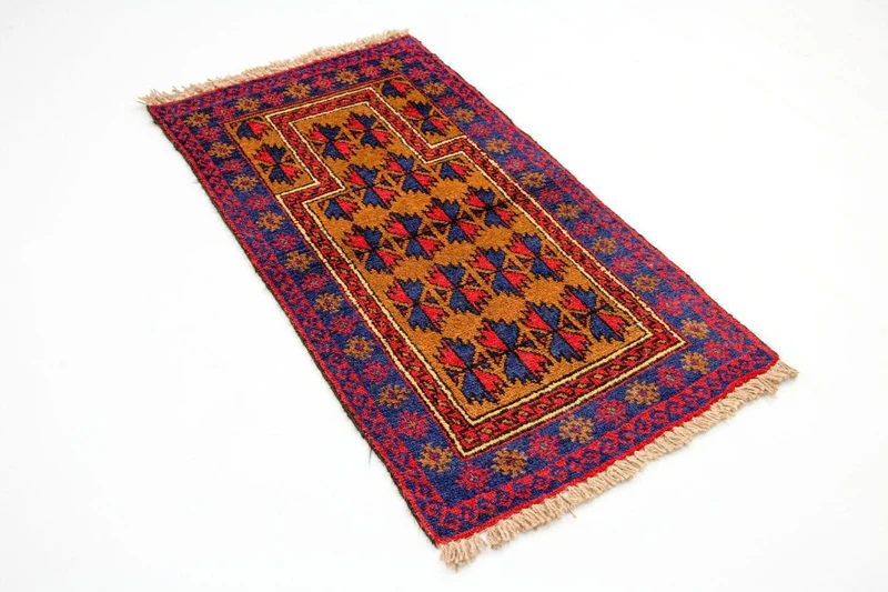 Belutsch Teppich 75x135cm - Orientteppich - orange