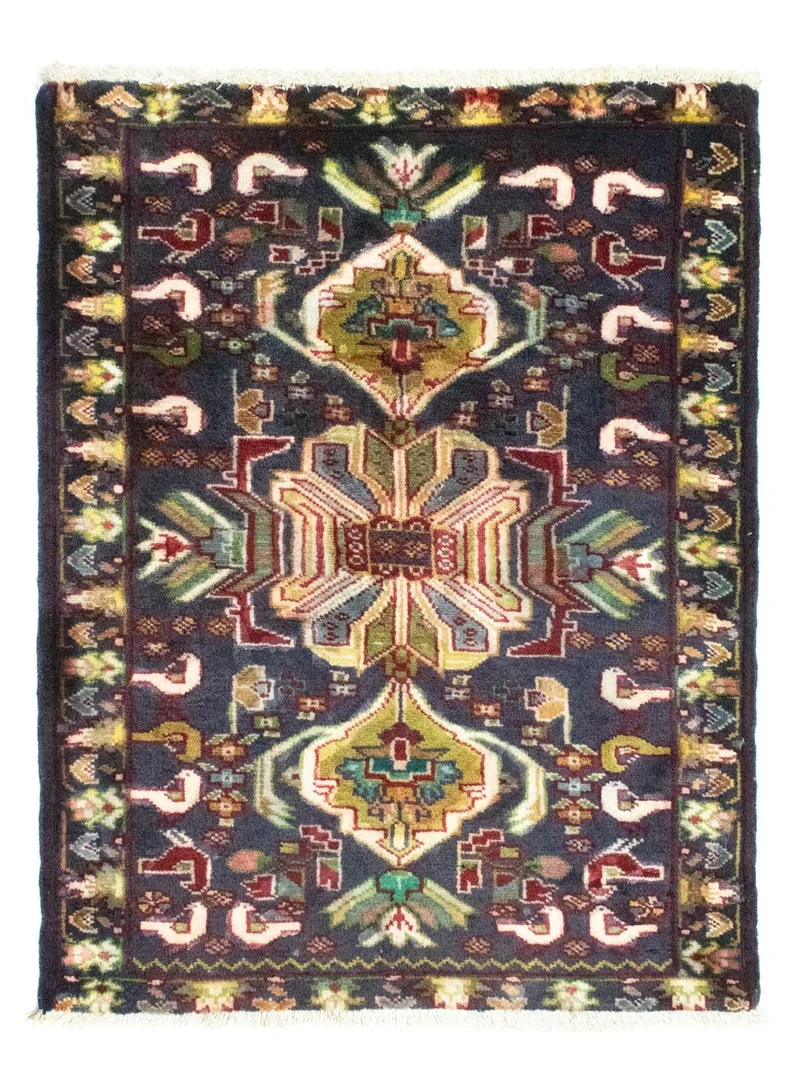 Turkaman Teppich 70x86cm - Orientteppich - dunkelblau