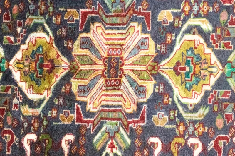 Turkaman Teppich 70x86cm - Orientteppich - dunkelblau