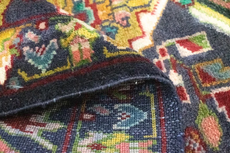 Turkaman Teppich 70x86cm - Orientteppich - dunkelblau