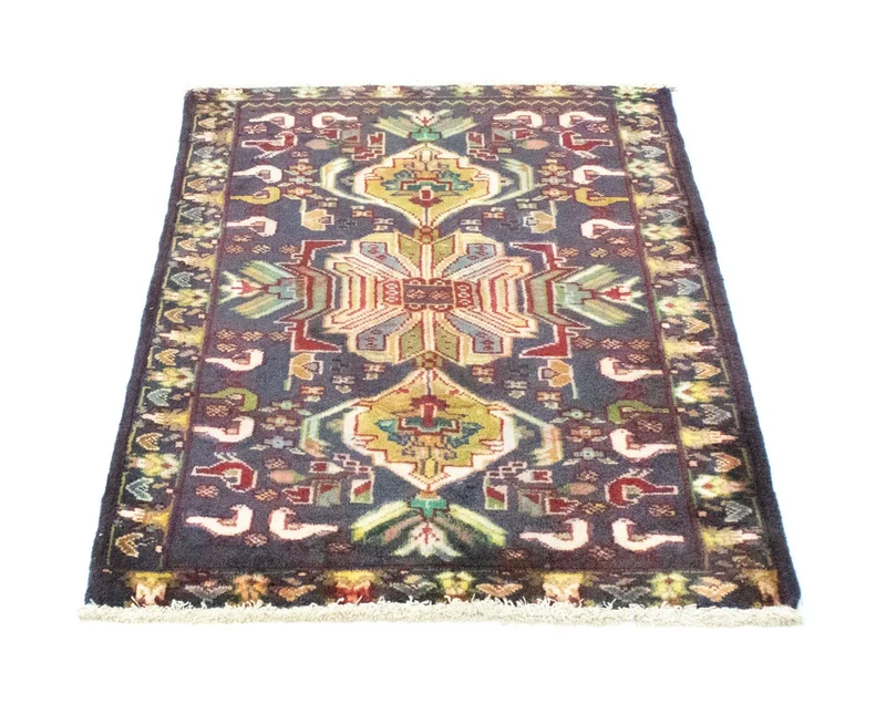 Turkaman Teppich 70x86cm - Orientteppich - dunkelblau