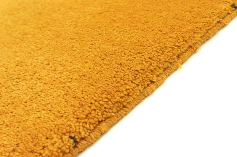 Gabbeh Persisch Teppich 87x231cm - Perserteppich Wollteppich - gelb
