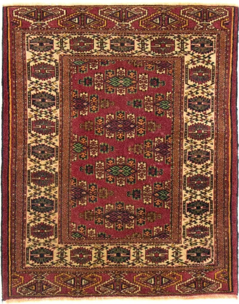Buchara Teppich 94x106cm - Orientteppich - rot