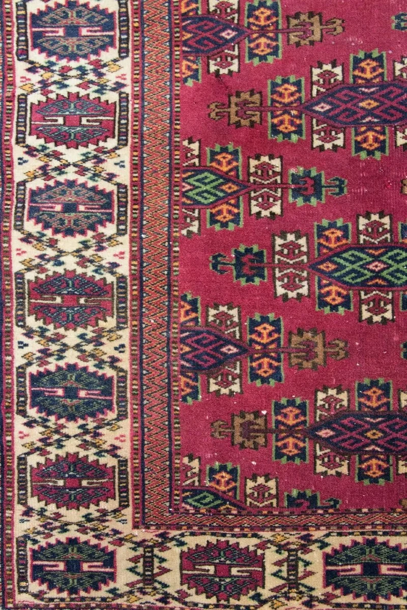 Buchara Teppich 94x106cm - Orientteppich - rot
