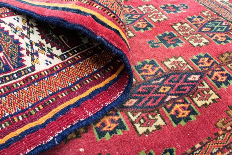 Buchara Teppich 94x106cm - Orientteppich - rot