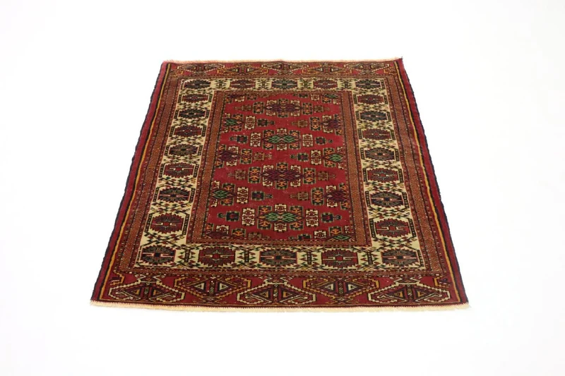 Buchara Teppich 94x106cm - Orientteppich - rot