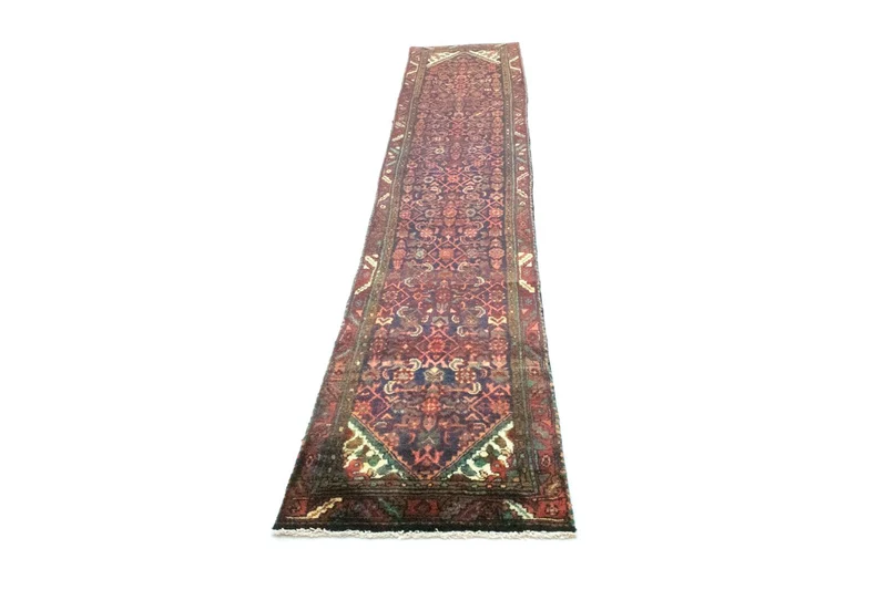 Hamadan Teppich 65x390cm - Perserteppich - rosa