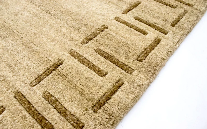 Nepal Teppich 124x187cm - Wollteppich - beige