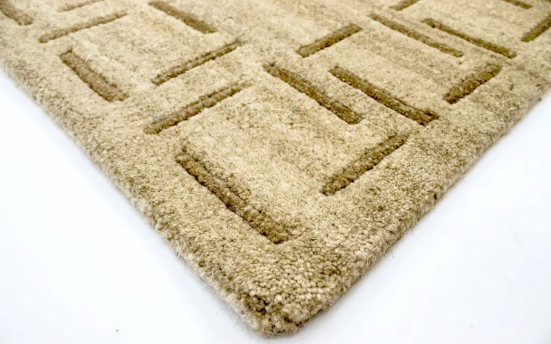 Nepal Teppich 124x187cm - Wollteppich - beige