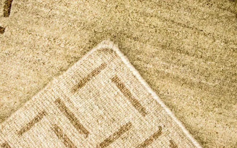 Nepal Teppich 124x187cm - Wollteppich - beige