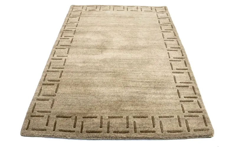 Nepal Teppich 124x187cm - Wollteppich - beige