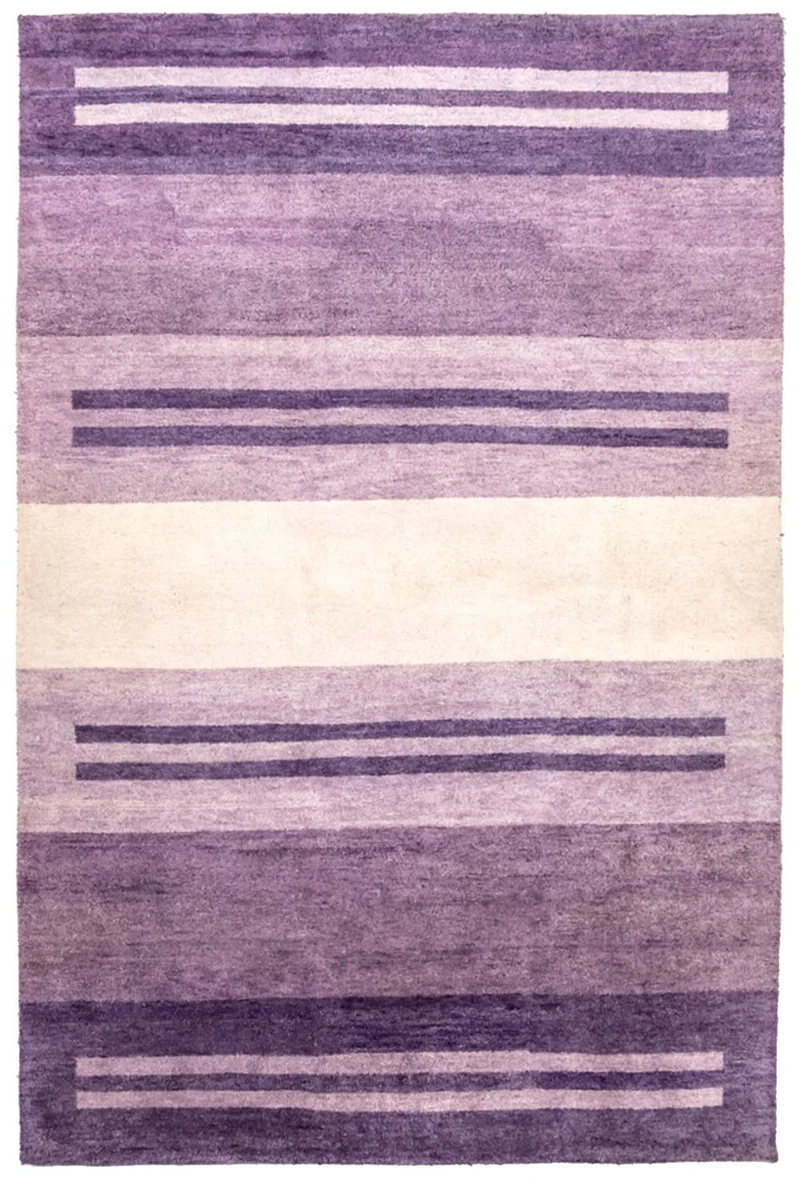 Gabbeh Teppich Indus 196x301cm - Wollteppich - lila