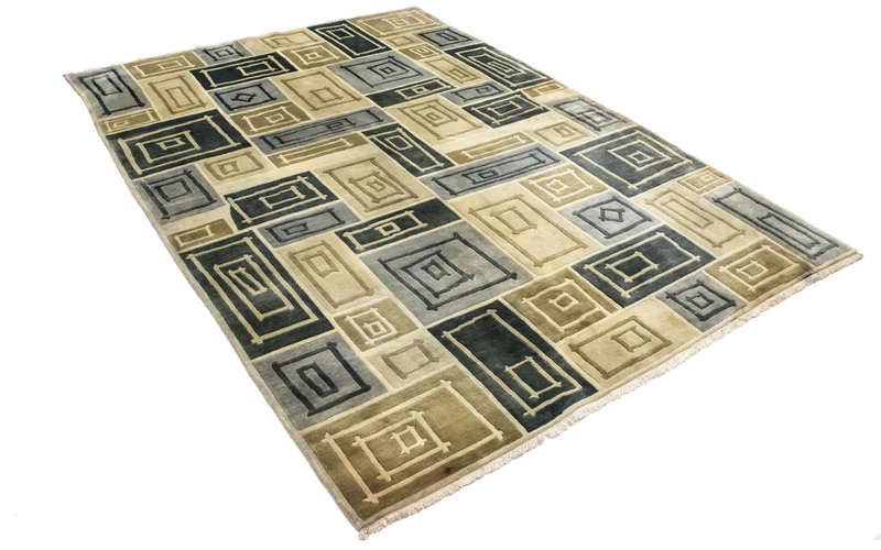 Nepal Teppich 183x263cm - Wollteppich - bunt