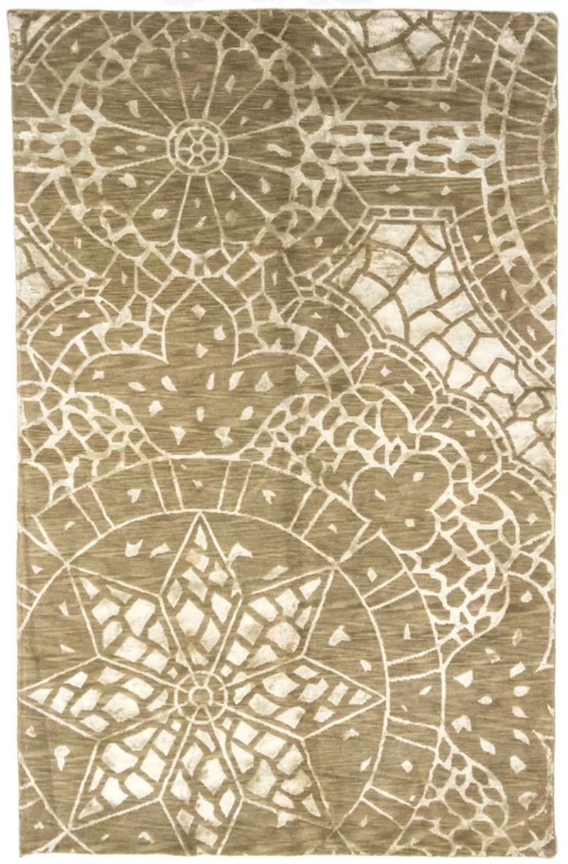 Nepal Teppich 152x236cm - Wollteppich - braun