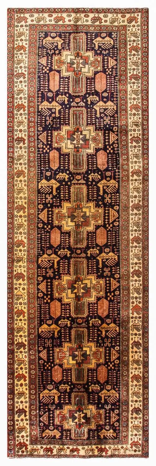 Ardebil Teppich 98x326cm - Perserteppich - dunkelblau