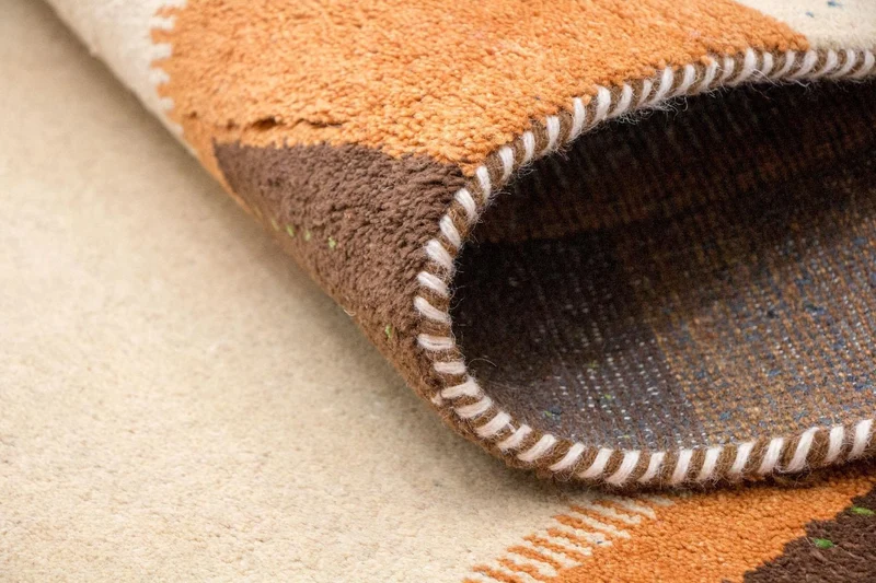 Gabbeh Teppich Indus 171x243cm - Wollteppich - beige