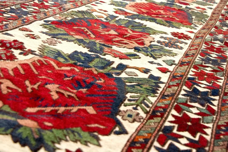 Kelim Afghan Teppich 82x370cm - beige