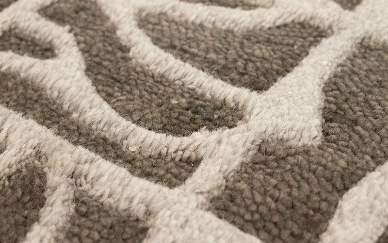 Gabbeh Teppich Indus 60x90cm - Wollteppich - grau