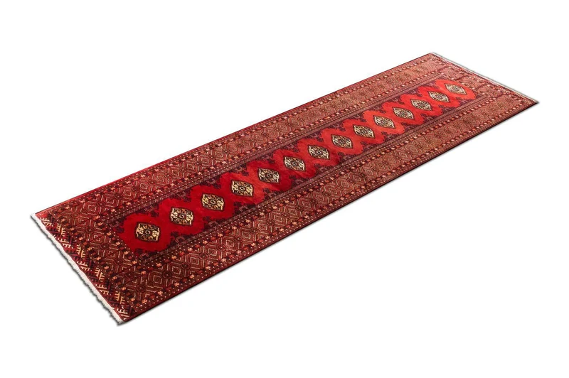 Turkaman Teppich 106x369cm - Orientteppich - rot