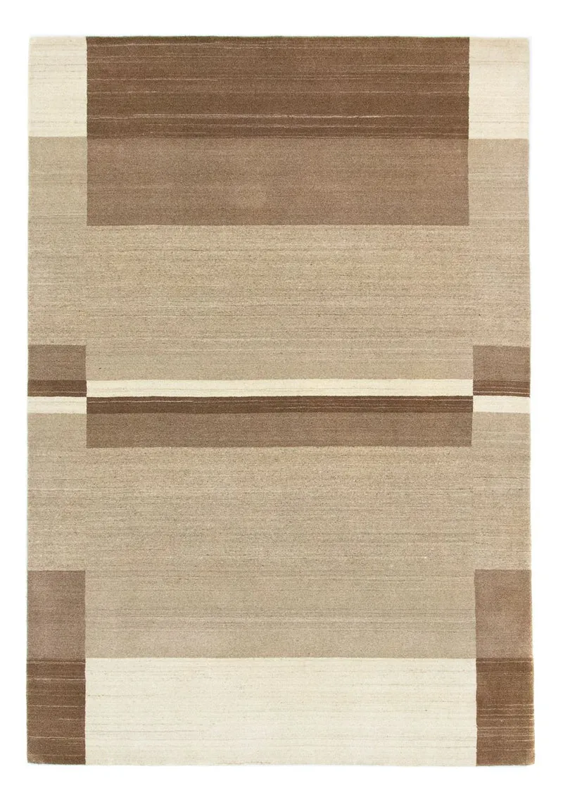 Gabbeh Teppich Softy 198x292cm - Wollteppich - braun