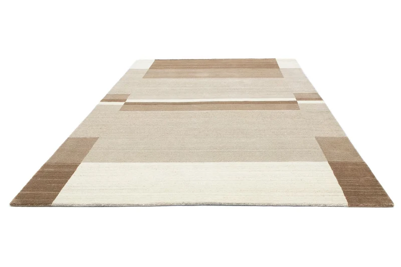 Gabbeh Teppich Softy 198x292cm - Wollteppich - braun