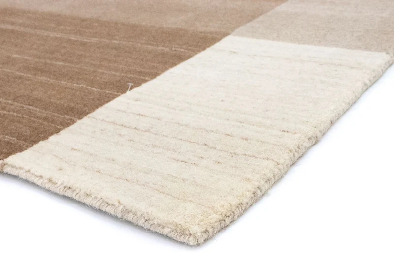 Gabbeh Teppich Softy 198x292cm - Wollteppich - braun
