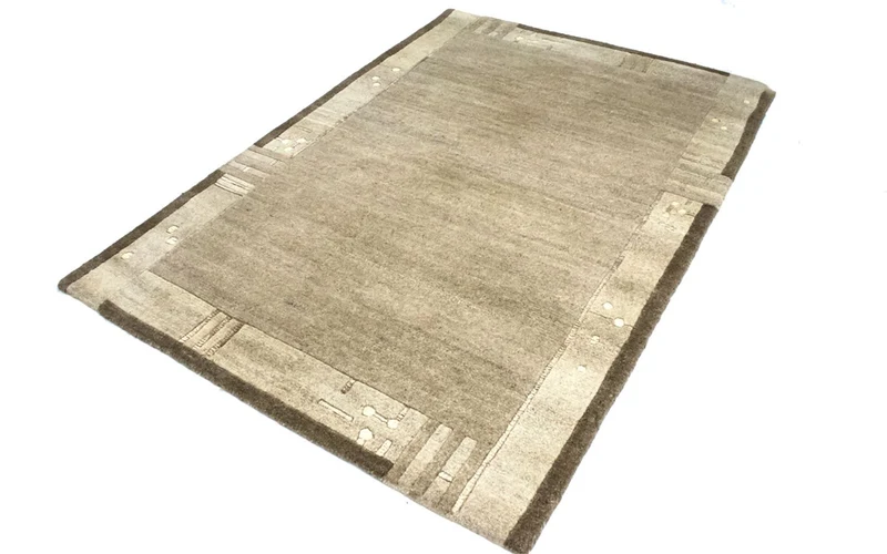 Nepal Teppich 120x187cm - Wollteppich - natur