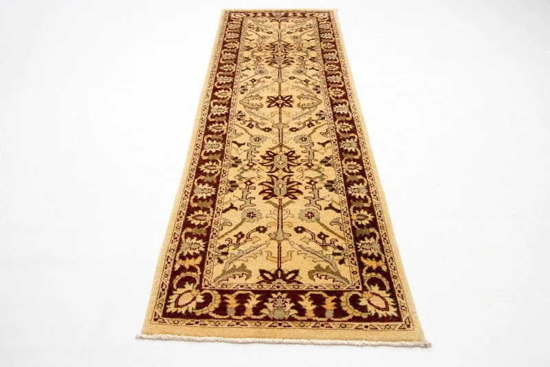Ziegler Teppich 80x306cm - Orientteppich - gelb