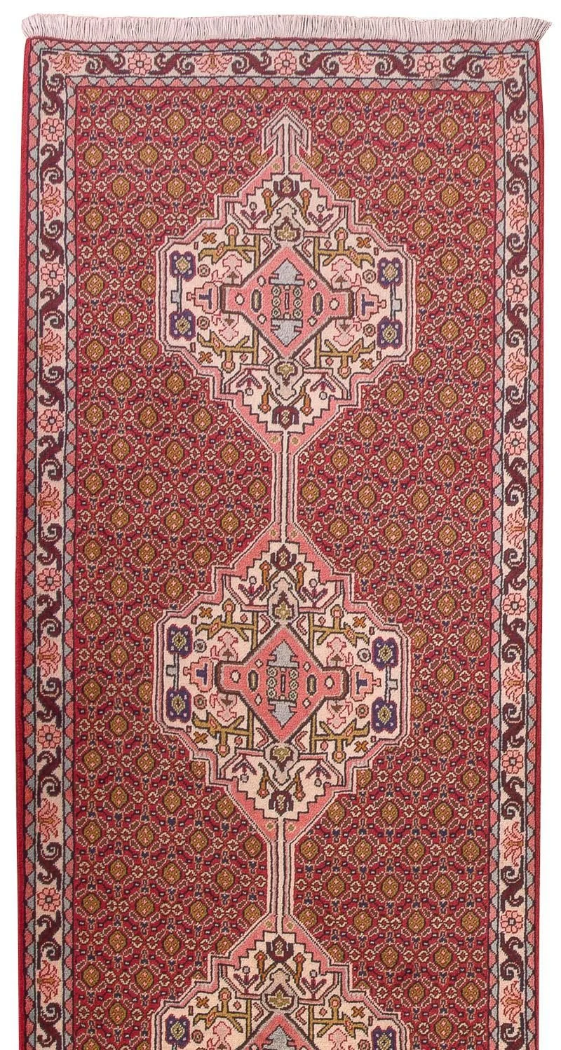 Senneh Teppich 78x305cm - Perserteppich - hellrot
