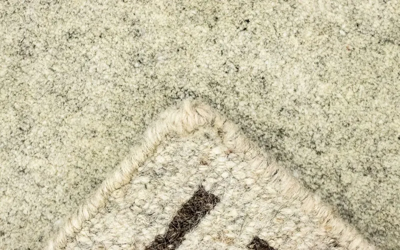 Nepal Teppich 124x183cm - Wollteppich - beige