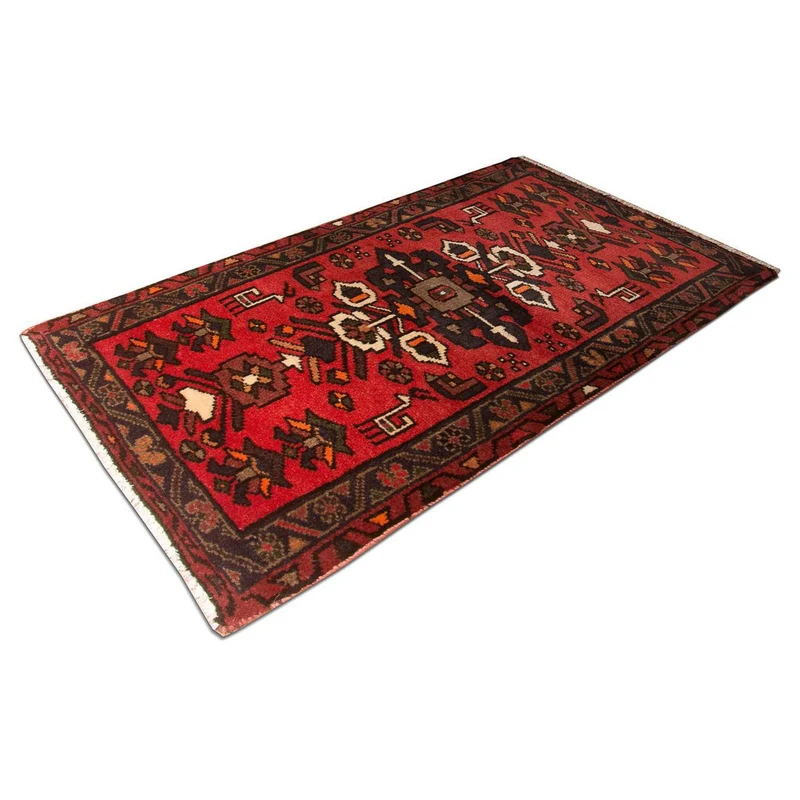 Hamadan Teppich 61x102cm - Perserteppich - rot