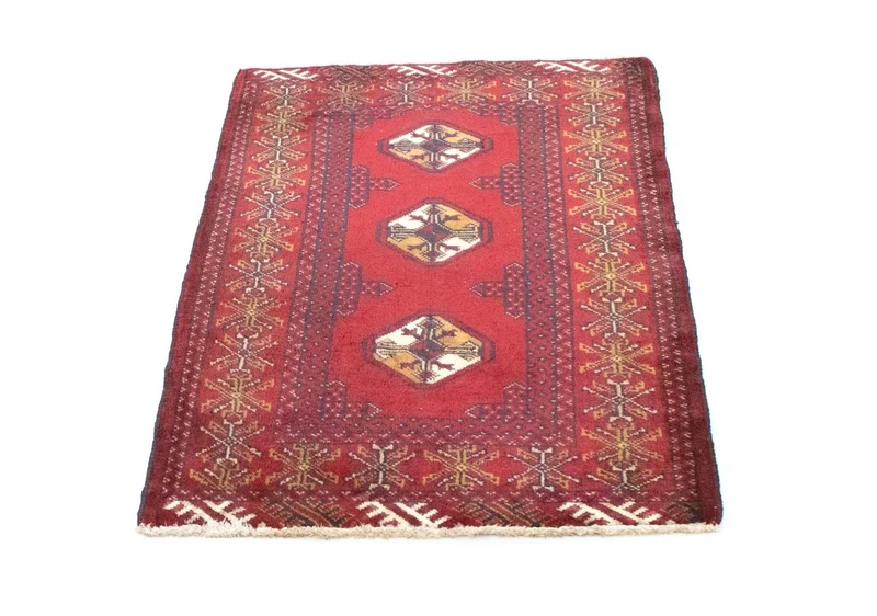 Turkaman Teppich 76x90cm - Orientteppich - rot