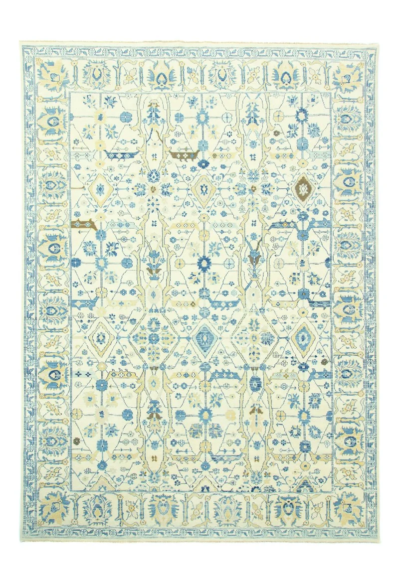 Designer Teppich 310x434cm - hellblau