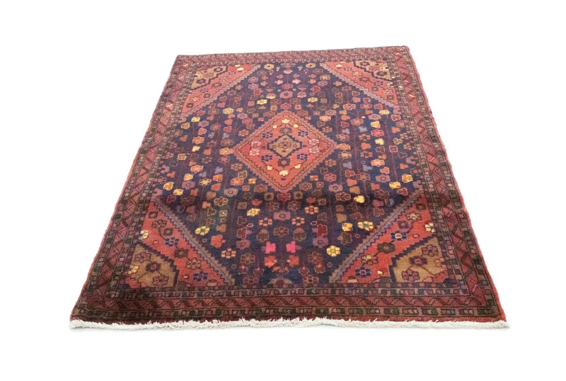 Hamadan Teppich 125x174cm - Perserteppich - blau