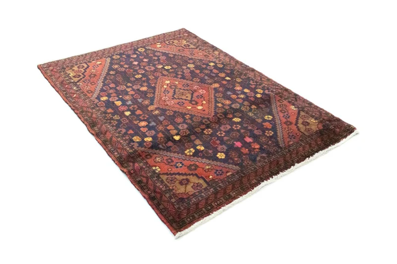 Hamadan Teppich 125x174cm - Perserteppich - blau